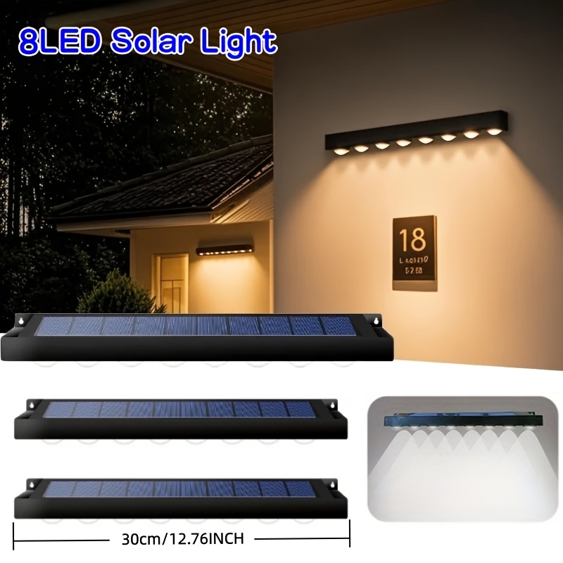Outdoor Lighting On Fence - Lampes solaires LED pour l'extérieur, 1/2/4