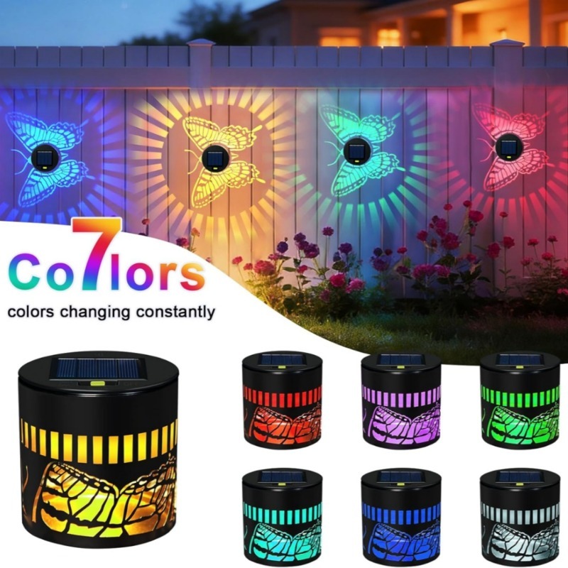 Outdoor Lighting On Fence - Lampes solaires décoratives en forme de