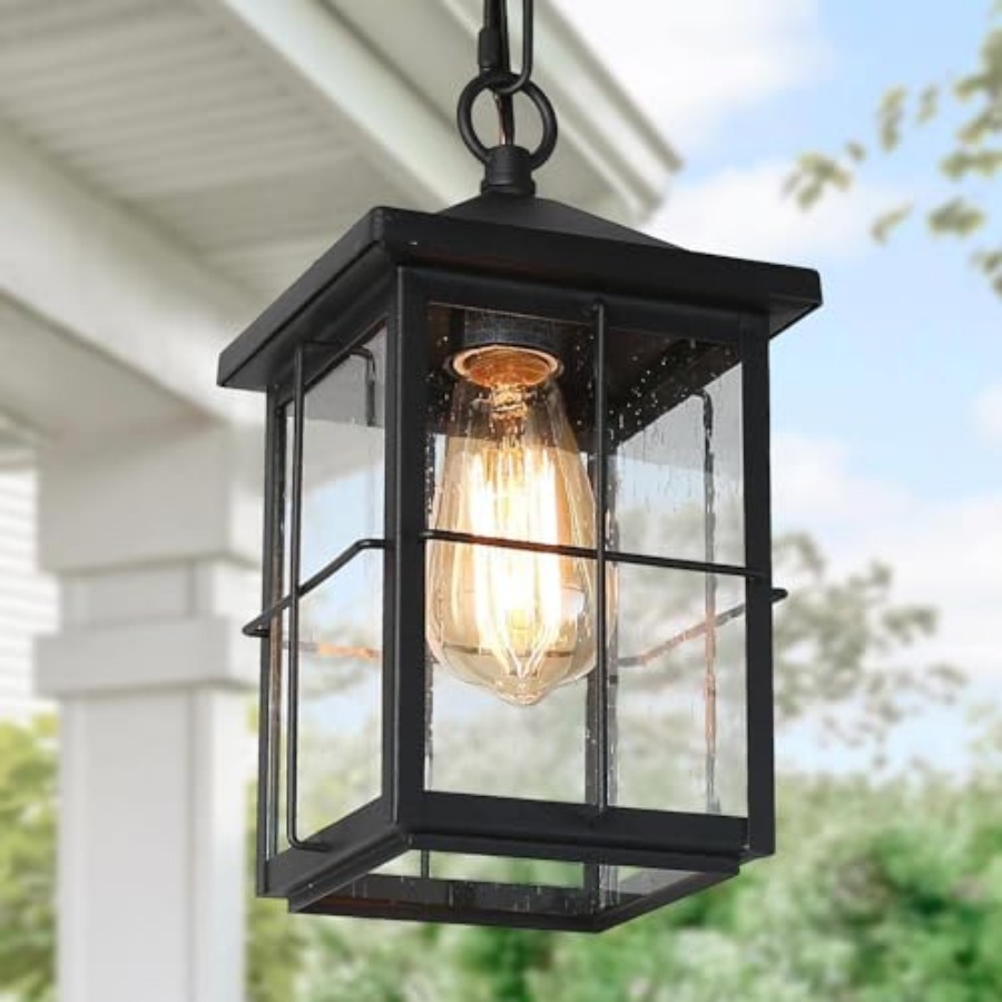 Outdoor Lighting Pendant - Luminaire suspendu d'extérieur, plafonnier noir style