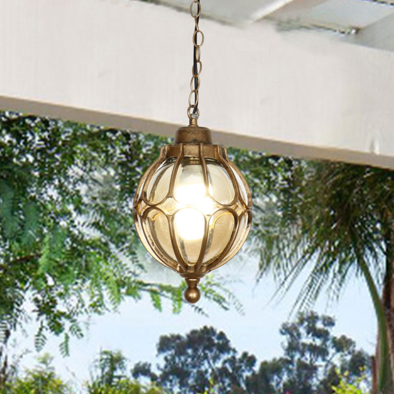 Outdoor Lighting On Fence - Lustre étanche américain, extérieur, couloir, balcon,