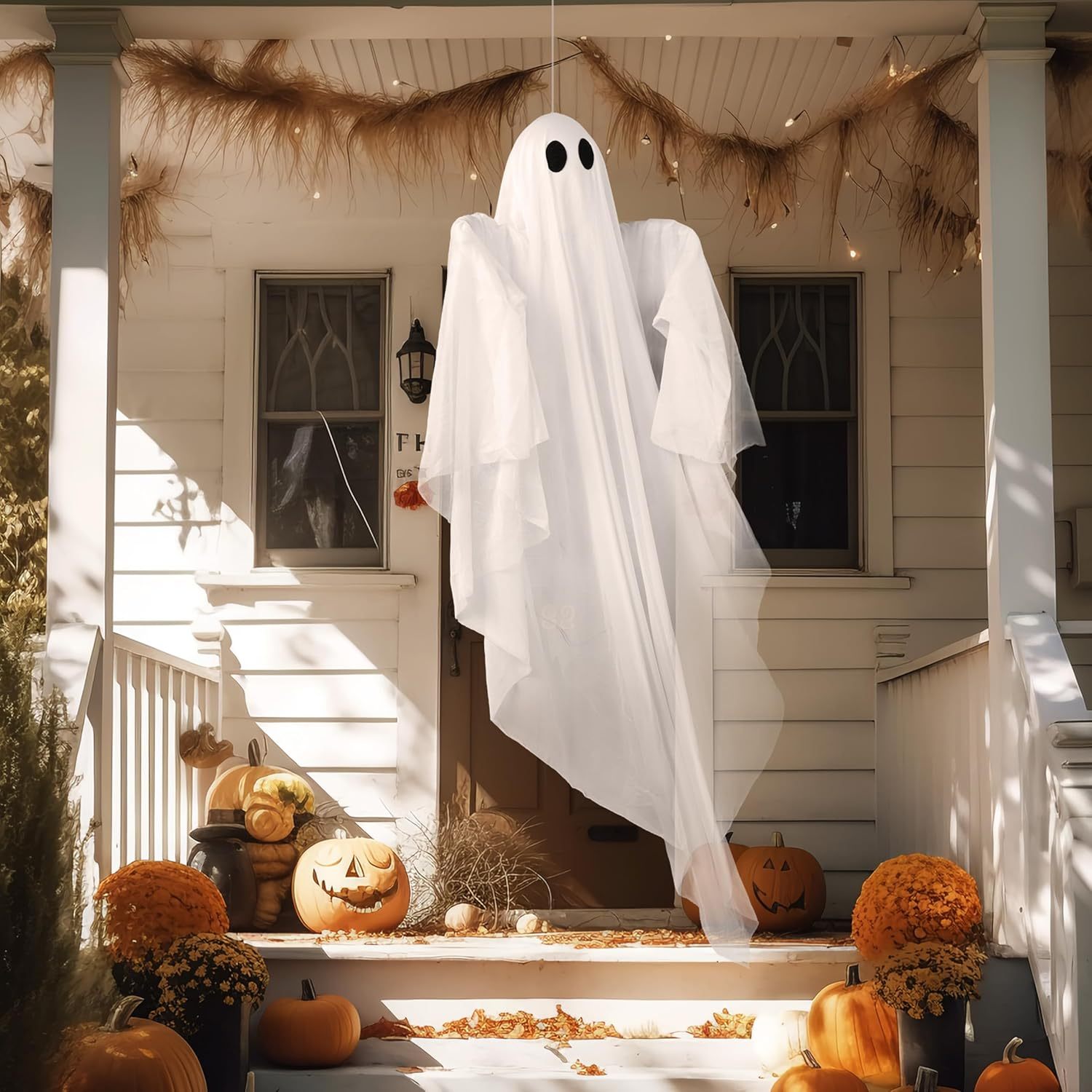 Outdoor Lighting Gazebo - Fantôme lumineux suspendu pour Halloween avec