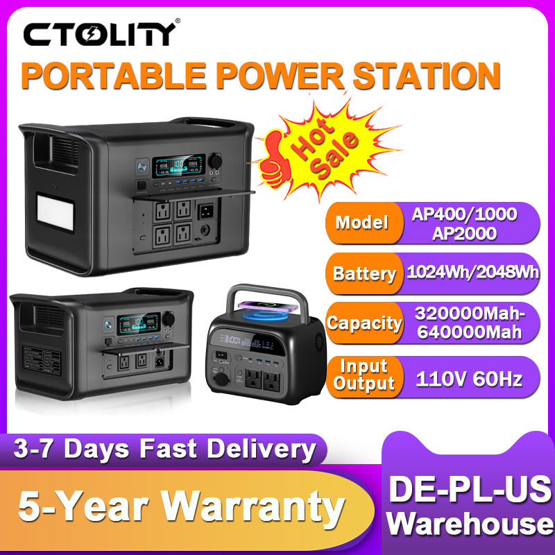 Xl Outdoor Lighting - Station d'alimentation portable CTOLITY 2400W, générateur