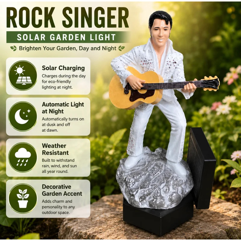 Statue de jardin solaire Elvis - Outdoor Lighting Vintage avis et prix
