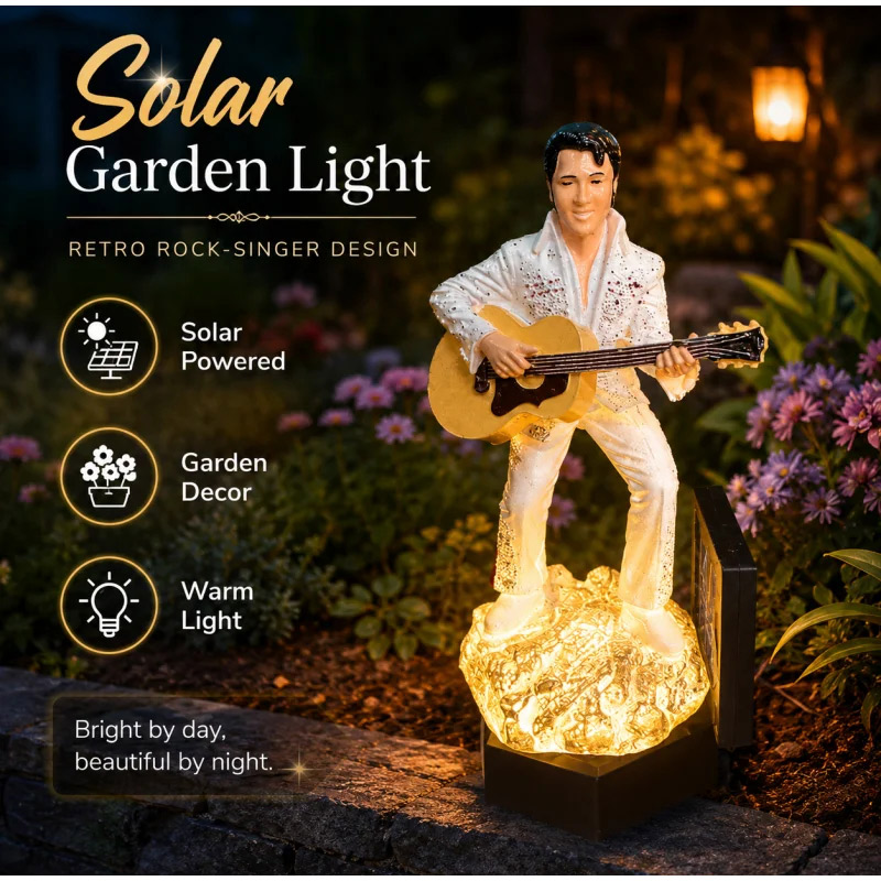 Statue de jardin solaire Elvis - Outdoor Lighting Vintage avis et prix