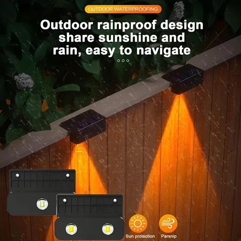 1/2/4PCS Lampe solaire murale  - Outdoor Lighting On Fence avis et prix