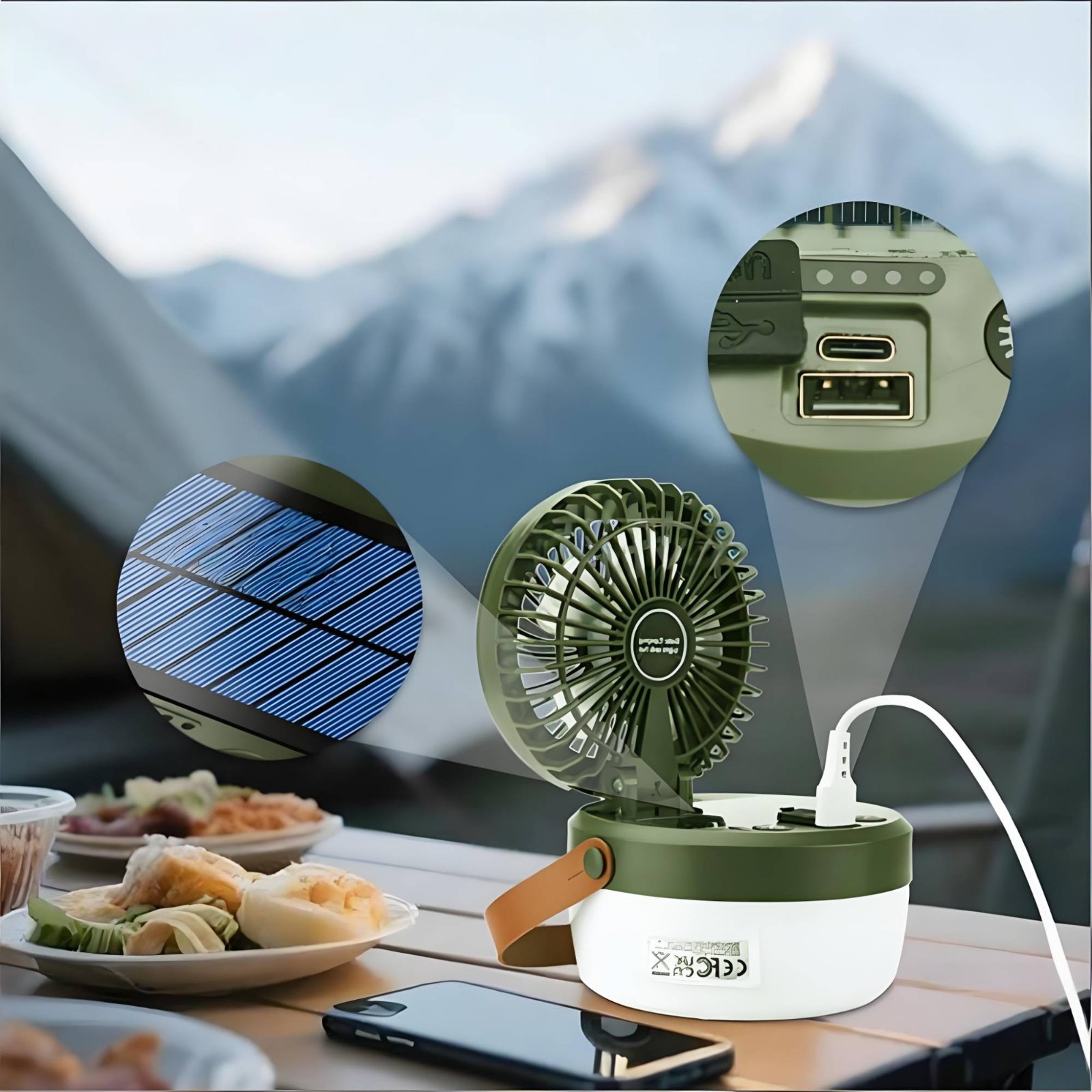 Ventilateur solaire de camping - Outdoor Lighting Design avis et prix