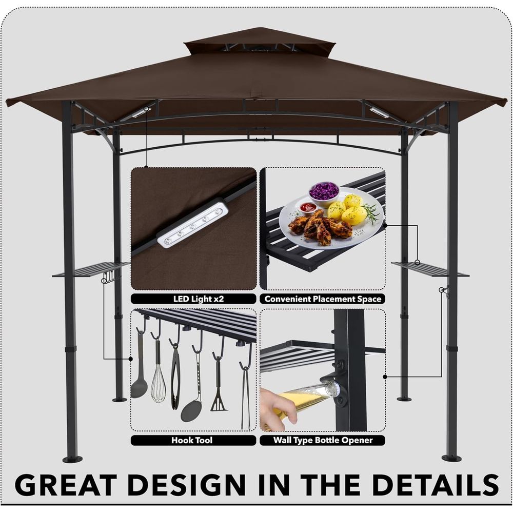 Gazebo de jardin pour barbecue - Outdoor Lighting Gazebo avis et prix