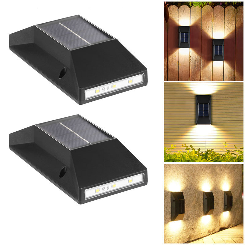 Lampes solaires murales 6 LED  - Outdoor Lighting On Fence avis et prix