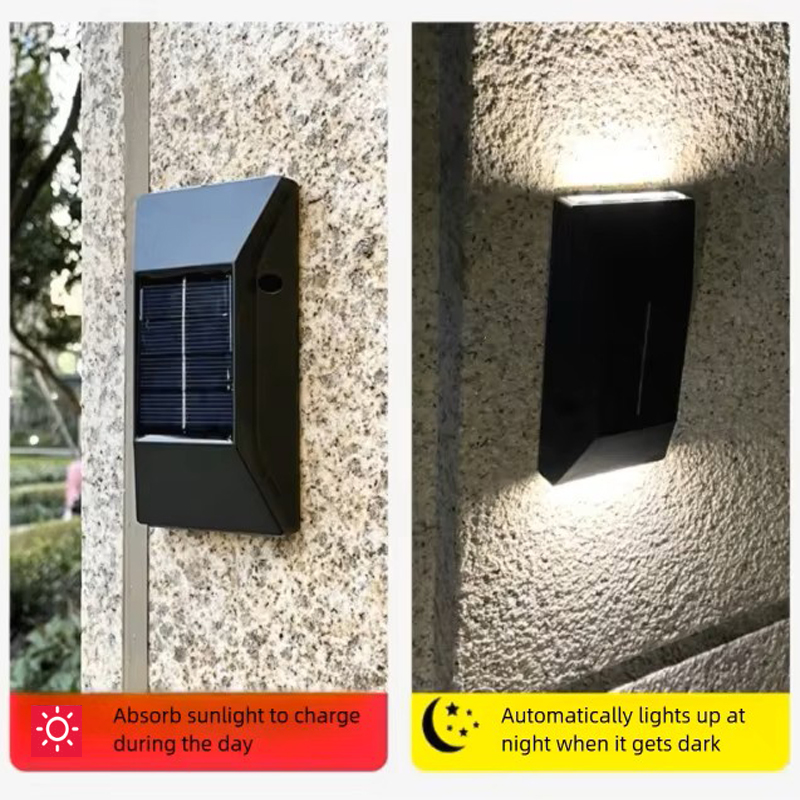 Lampes solaires murales 6 LED  - Outdoor Lighting On Fence avis et prix
